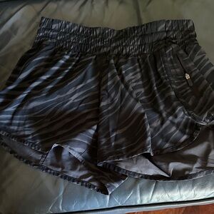 Black Zebra Print Women's Shorts